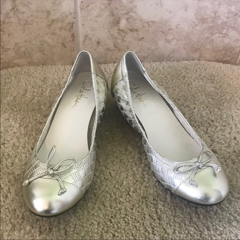 Cole Haan gold flats